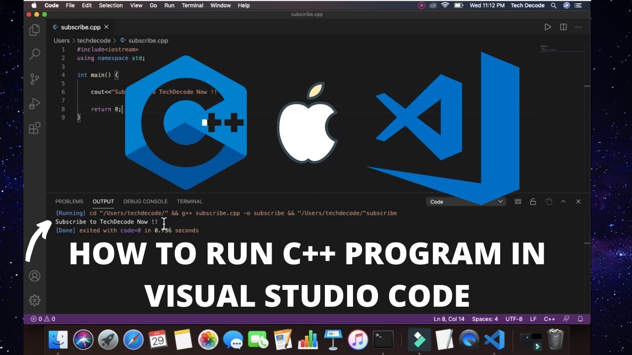 writing c++ with visual studio for mac